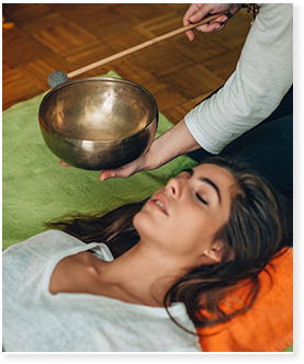 woman in healing session